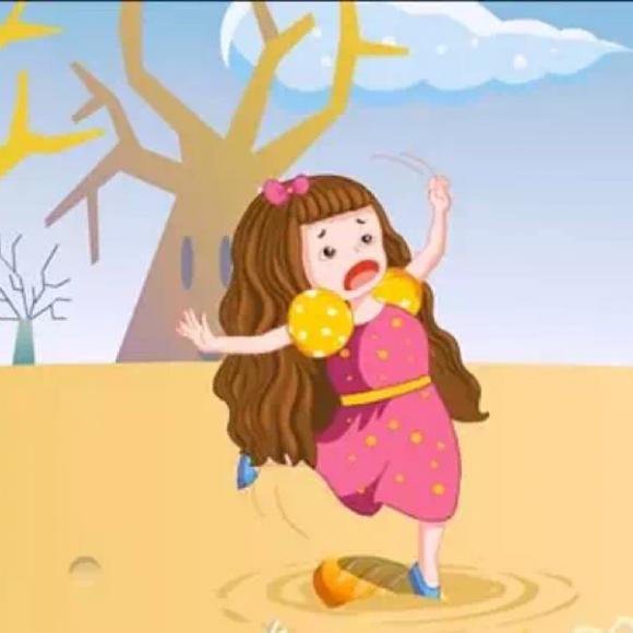 踩面包的小女孩