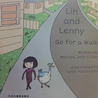 Lin and Lenny go for a walk