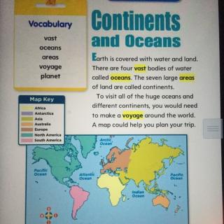 Continents and oceans