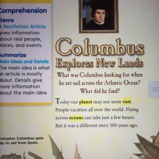 Columbus explores new lands