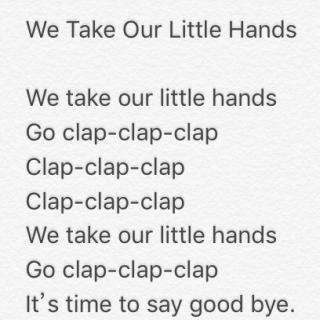 英文童谣We Take Our Little Hands