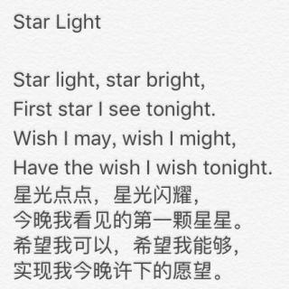 英文童谣Star Light