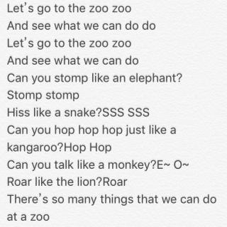 英文童谣Zoo Song