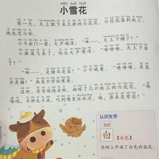 幼儿早期阅读与识字～小雪花