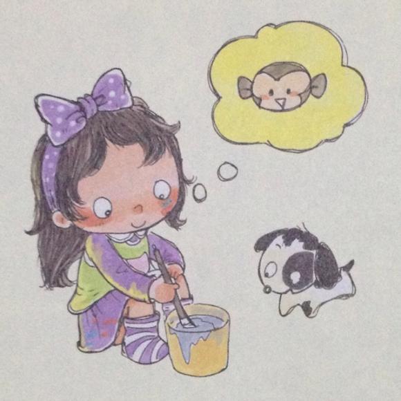 6,妮妮画猴儿