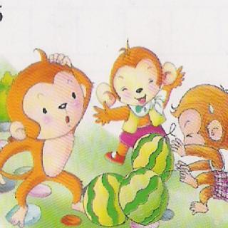 小猴吃瓜果故事绘本图片