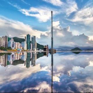 香港 | 西环码头的天空之镜。