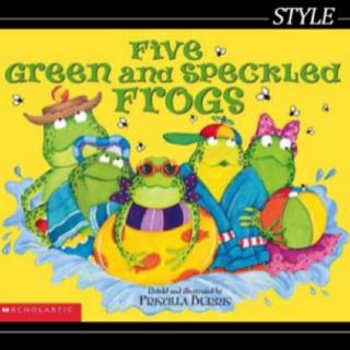 Five Green and Speckled Frog