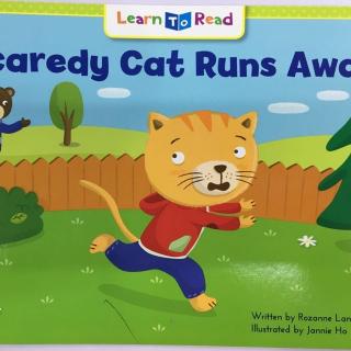 scaredy cat runs away