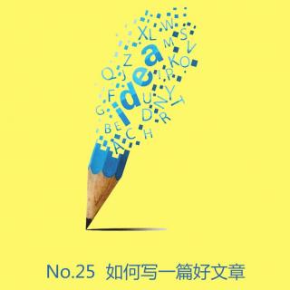 No.25 如何写一篇好文章