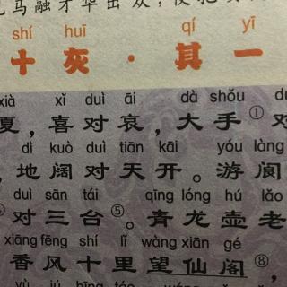 笠翁对韵十灰其一