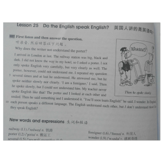 Lesson 25 do the English speak English?