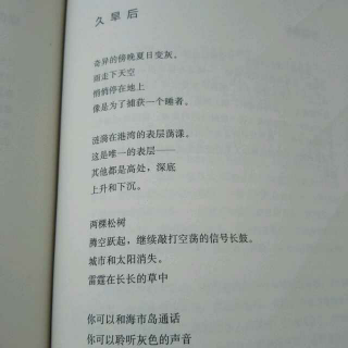 《久旱后》