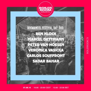 Ben Klock  -  Live @ Boiler Room, Dekmantel Festival Day 3, Amsterdam  07 08 2016