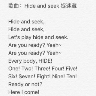 英文童谣Hide and seek