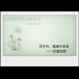 花不开，蜜蜂不会来——价值法则