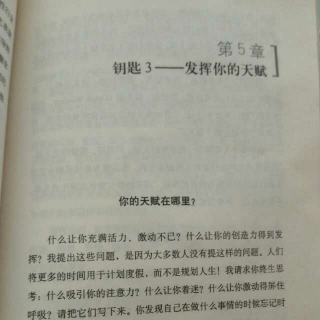 未来财富，第五章，找到你的靶心，发挥你的天赋