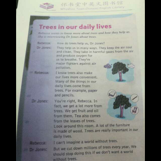 怀书堂 纯阅读 Trees in our daily lives