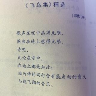 飞鸟集精选