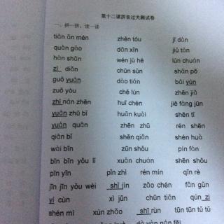 第十二课拼音过关测试