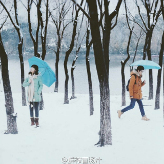 彳亍暮雪，浅怅然