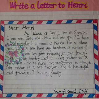 Write  a letter to Henri