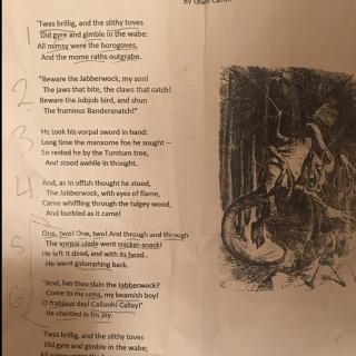 A Poem - Jabberwocky