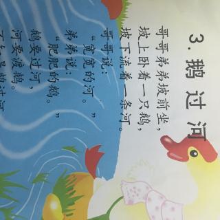 鹅过河绕口令图片