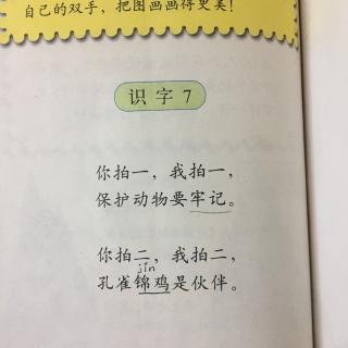 识字七 你拍一 kiki诵