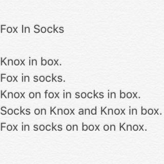英文绕口令Fox In Socks