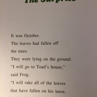 Frog and toad -the surprise