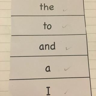 sight words: the to and a I