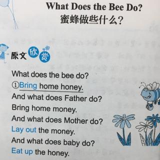 小升初英语晨读美文-What Does the Bee Do？