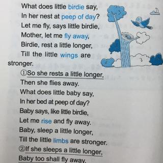 小升初英语晨读美文-What Does Little Birdie Say？