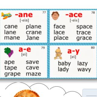 Lesson16-17:ane;a_e;ace;a_y