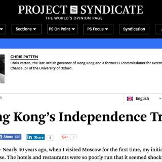 Hongkong's Independence Trap