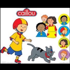 Caillou learns to swim