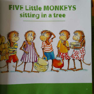 Five Little Monkeys sitting in a tree.