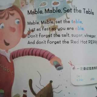 Mable, Mable., set the table