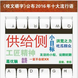 《咬文嚼字》公布2016年十大流行语 