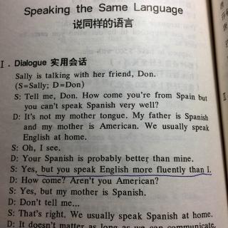 Lesson 64 Speaking  the Same Language 说同样的语言