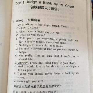 Lesson 68 Don't Judge a Book by Its Cover 勿以貌取人（谚语）