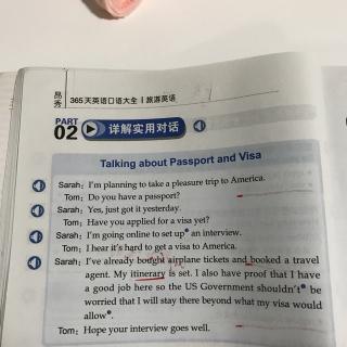 Talking about passport an visa