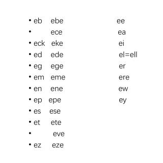 E组合发音总结