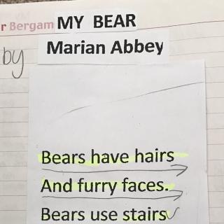 🎭英语韵律诗：My Bear
