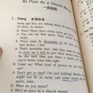 Lesson 94 As Poor As a Church Mouse 一贫如洗