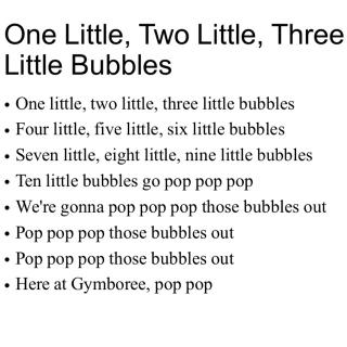 L2-L5Parachute Bubble(One Little,Two Little,Three Little Bubbles