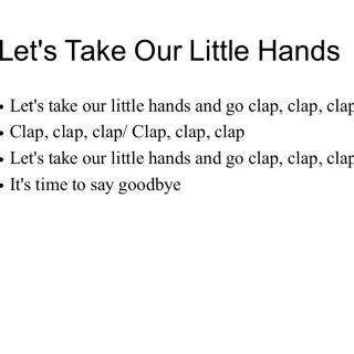 L2-L3Let's Take Our Little Hands