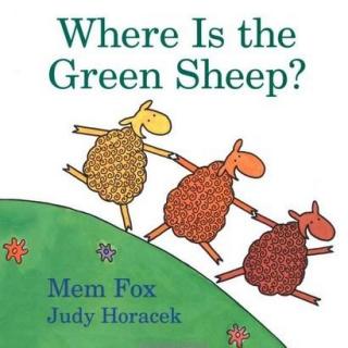 Where is the green sheep?