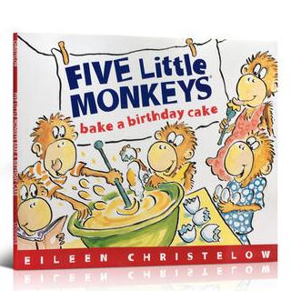 Five little monkeys bake a birthday cake